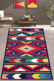 Conceptum Alfombra para Pasillo 80 x 100 cm | Poliéster, Lavable a Máquina, Antideslizante, Antibacteriana